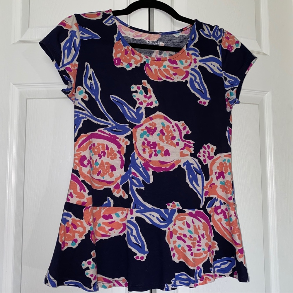 Lilly Pulitzer Alene Top - Navy Pom Poms